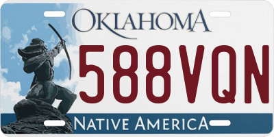 OK license plate 588VQN