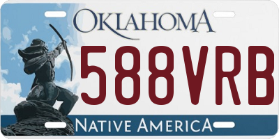 OK license plate 588VRB