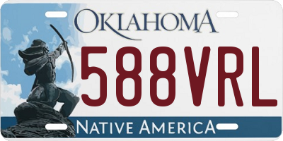 OK license plate 588VRL