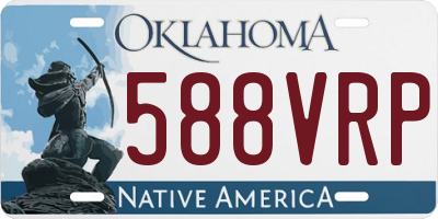 OK license plate 588VRP