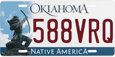 OK license plate 588VRQ