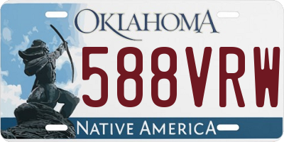 OK license plate 588VRW