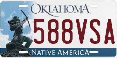 OK license plate 588VSA