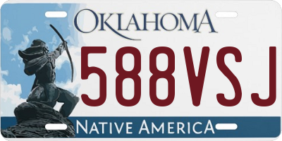 OK license plate 588VSJ