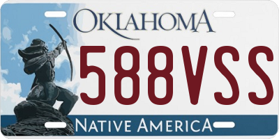 OK license plate 588VSS