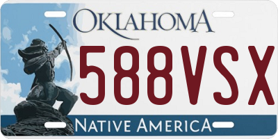 OK license plate 588VSX