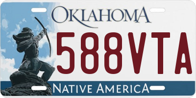 OK license plate 588VTA