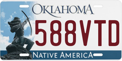 OK license plate 588VTD