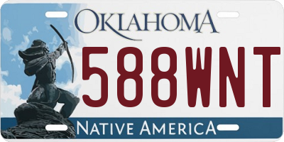 OK license plate 588WNT