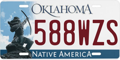 OK license plate 588WZS