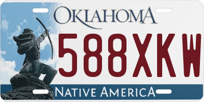 OK license plate 588XKW