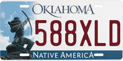 OK license plate 588XLD