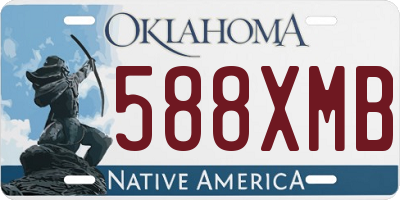 OK license plate 588XMB