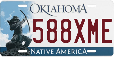 OK license plate 588XME