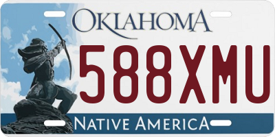 OK license plate 588XMU