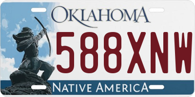 OK license plate 588XNW
