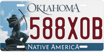 OK license plate 588XOB