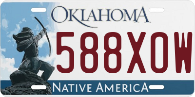 OK license plate 588XOW