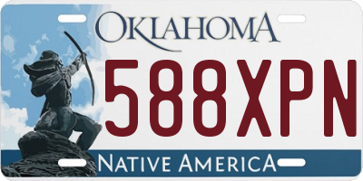OK license plate 588XPN