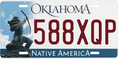OK license plate 588XQP