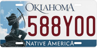 OK license plate 588YOO