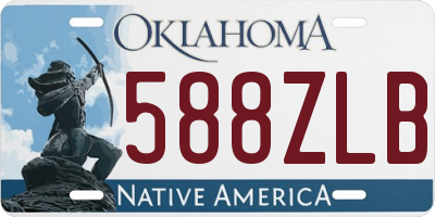 OK license plate 588ZLB