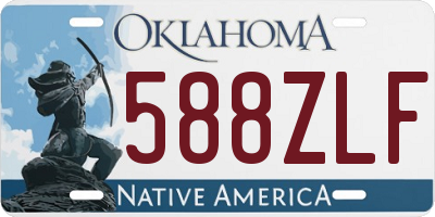 OK license plate 588ZLF