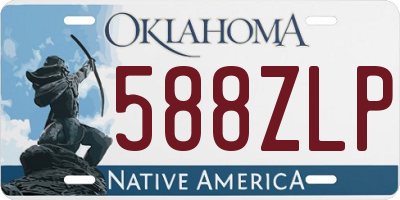 OK license plate 588ZLP
