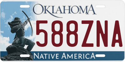 OK license plate 588ZNA