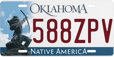 OK license plate 588ZPV