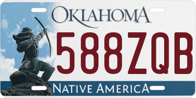 OK license plate 588ZQB
