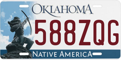 OK license plate 588ZQG