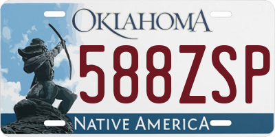 OK license plate 588ZSP