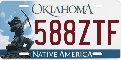 OK license plate 588ZTF