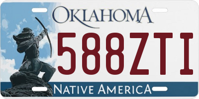 OK license plate 588ZTI