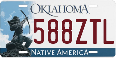 OK license plate 588ZTL