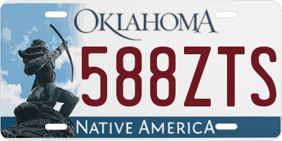 OK license plate 588ZTS