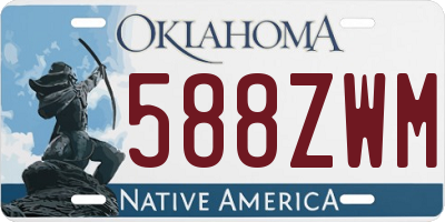 OK license plate 588ZWM