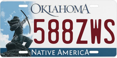 OK license plate 588ZWS