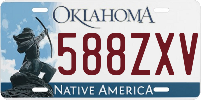 OK license plate 588ZXV