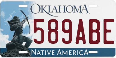 OK license plate 589ABE