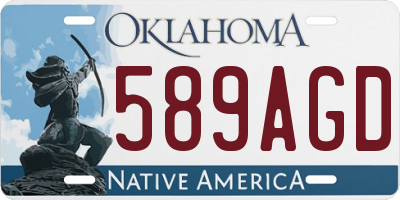 OK license plate 589AGD