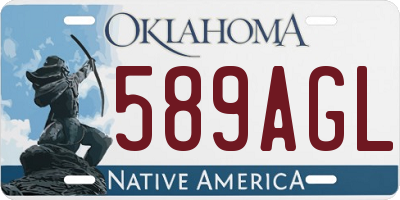 OK license plate 589AGL