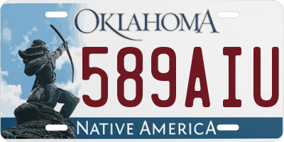 OK license plate 589AIU