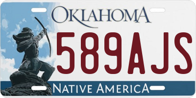 OK license plate 589AJS