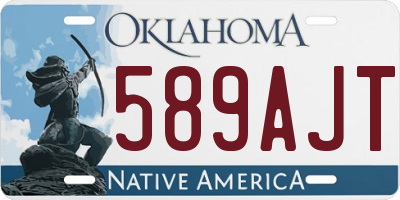 OK license plate 589AJT