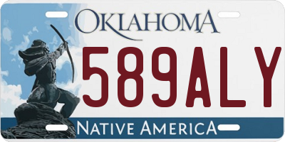 OK license plate 589ALY