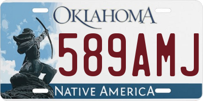 OK license plate 589AMJ