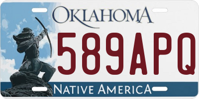 OK license plate 589APQ