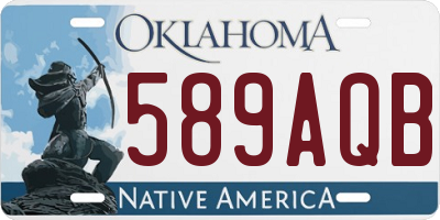 OK license plate 589AQB